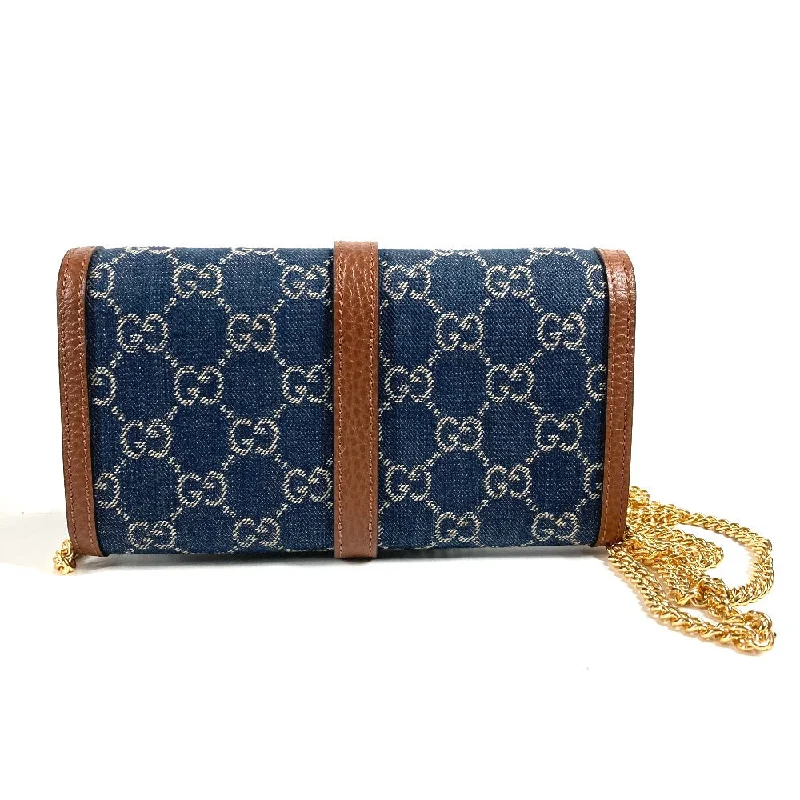Durable leather bags for daily use GUCCI Long Wallet Purse 652681 GG canvas blue GG denim Jackie 1961 Women Used Durable leather bags for daily use GUCCI Long Wallet Purse 652681 GG canvas blue GG denim Jackie 1961 Women Used
