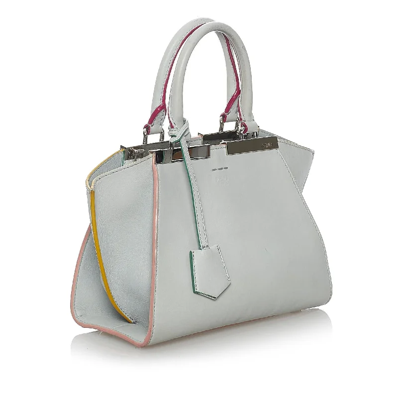 Large capacity travel bags  Fendi Petite 3Jours Leather Handbag (SHG-37577)