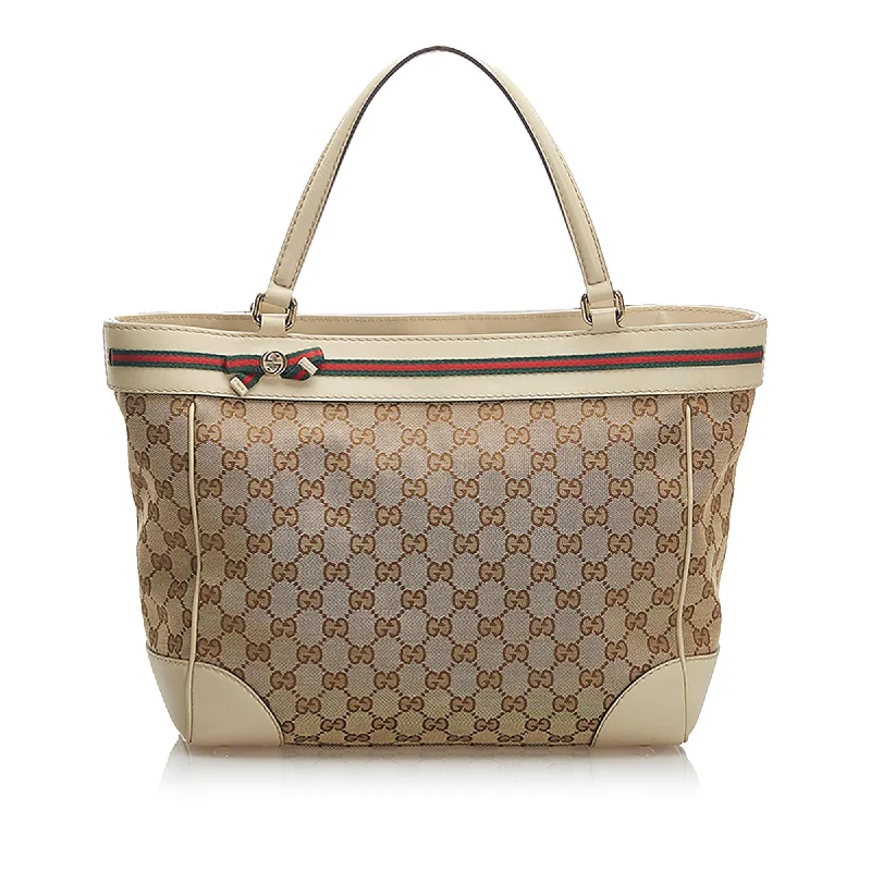 Stylish laptop bags for professionals  Gucci GG Canvas Tote Bag (SHG-18758)
