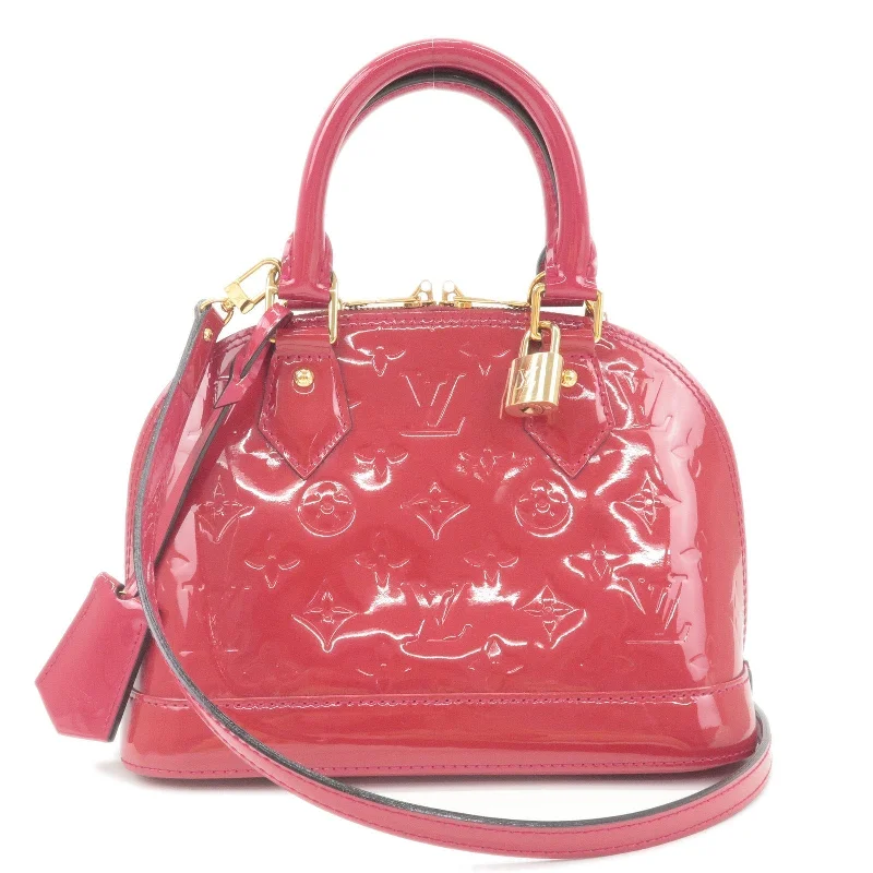 Best bags for business trips  Louis Vuitton Monogram Vernis Alma BB 2Way Bag Rose Indien M91771
