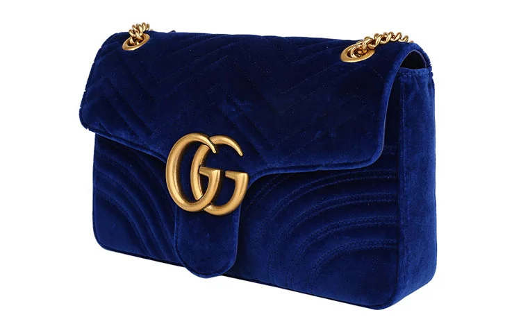 Best bags for business trips GUCCI GG Marmont Gold Label Logo Distress Velvet Chain Shoulder Messenger Bag Navy Blue 443496-K4D2T-4511 Best bags for business trips GUCCI GG Marmont Gold Label Logo Distress Velvet Chain Shoulder Messenger Bag Navy Blue 443496-K4D2T-4511