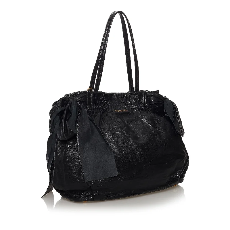 Best bags for photographers  Prada Bow Nappa Leather Satchel 32593