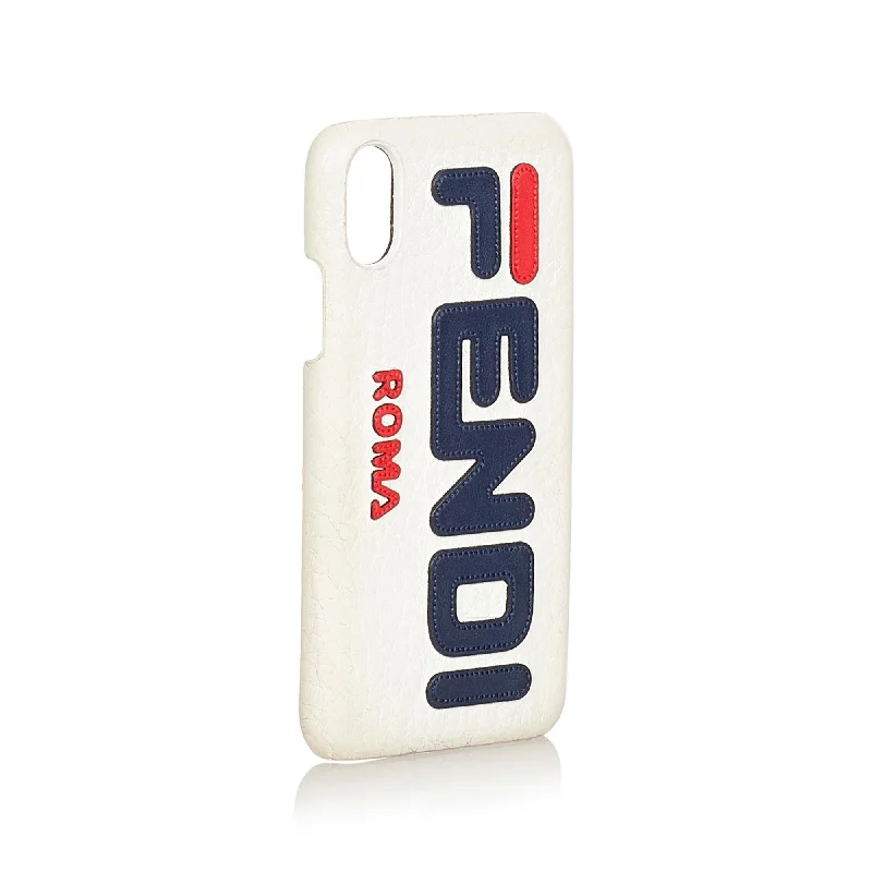 High-end designer bags for men  Fendi Fendi Mania Leather iPhoneX Case (SHG-24298)