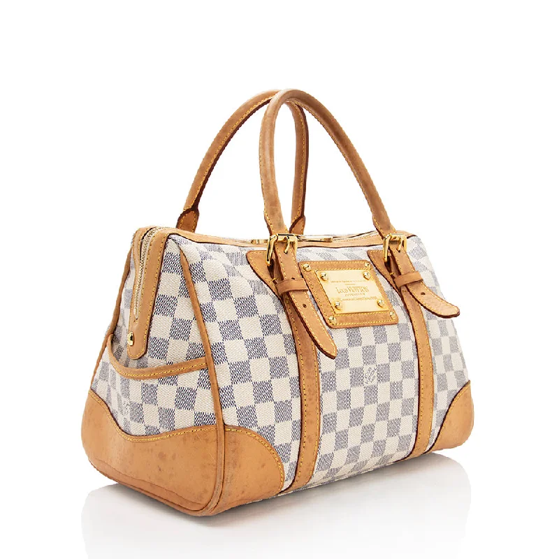 Sustainable fashion bags  Louis Vuitton Damier Azur Berkeley Satchel (17999)