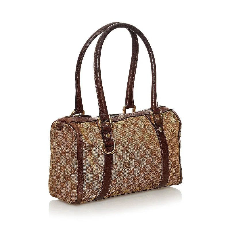 Designer bags with gold hardware  Gucci GG Canvas Abbey Boston Bag (30048)