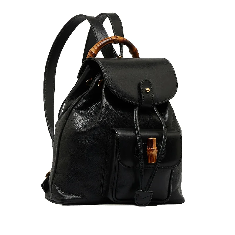 Best bags for photographers  Gucci Bamboo Drawstring Leather Backpack (quqvrC)