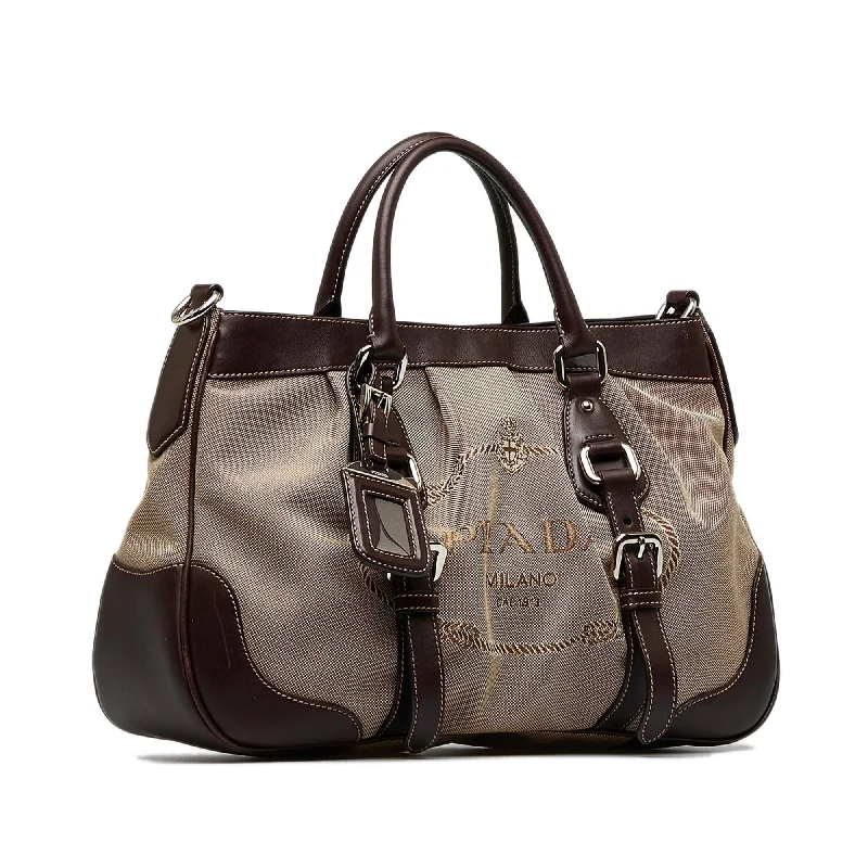 Affordable luxury bags   Prada Canapa Logo Satchel (SHG-kzH3WZ)