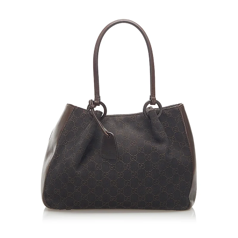Large capacity travel bags  Gucci GG Canvas Tote Bag (SHG-18666)