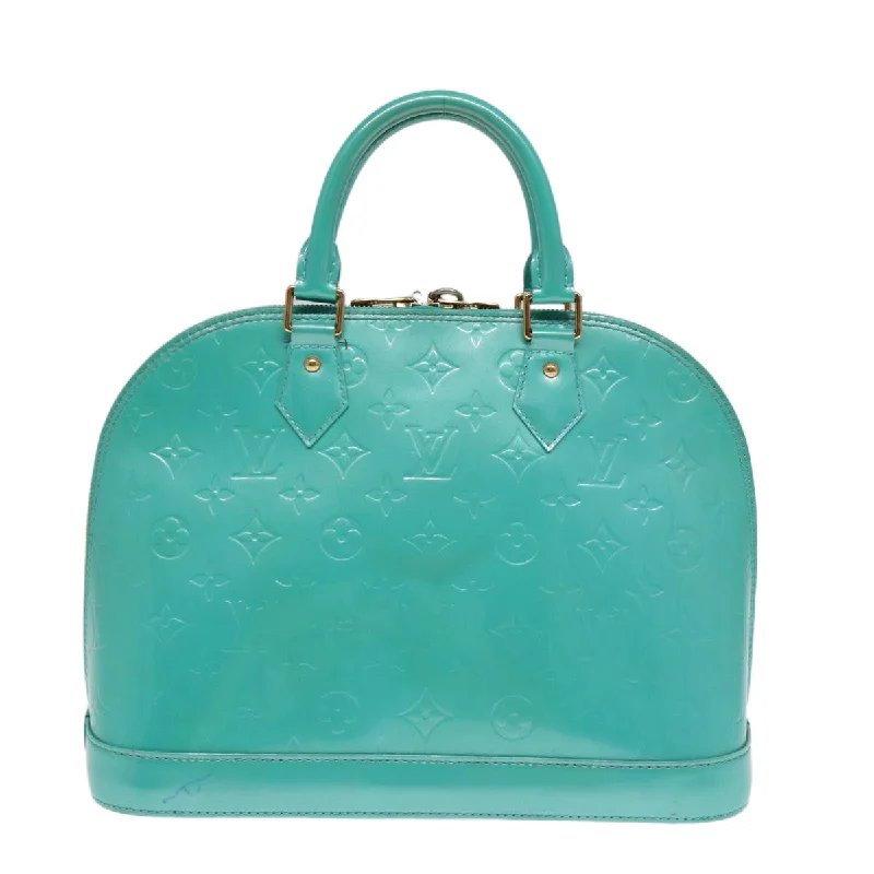 Luxury handbags 2025  LOUIS VUITTON Monogram Vernis Alma PM Hand Bag Blue Lagon M91694 LV 85093