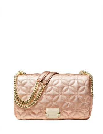High-end designer bags for men  Michael Michael Kors Sloan Quilted Floral Chain Shoulder Bag