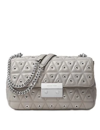 Compact crossbody bags for travel  Michael Michael Kors Sloan Large Grommet Chain Shoulder Bag