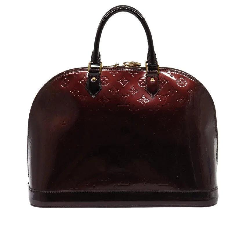 Luxury bags with chain straps LOUIS VUITTON Monogram Vernis Alma GM Hand Bag Amarante M93595 LV bs16790 Luxury bags with chain straps LOUIS VUITTON Monogram Vernis Alma GM Hand Bag Amarante M93595 LV bs16790