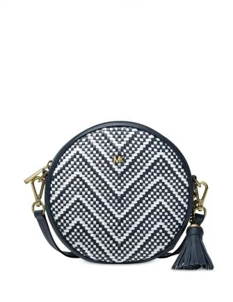 Designer bags with detachable straps  Michael Michael Kors Woven Chevron Canteen Bag