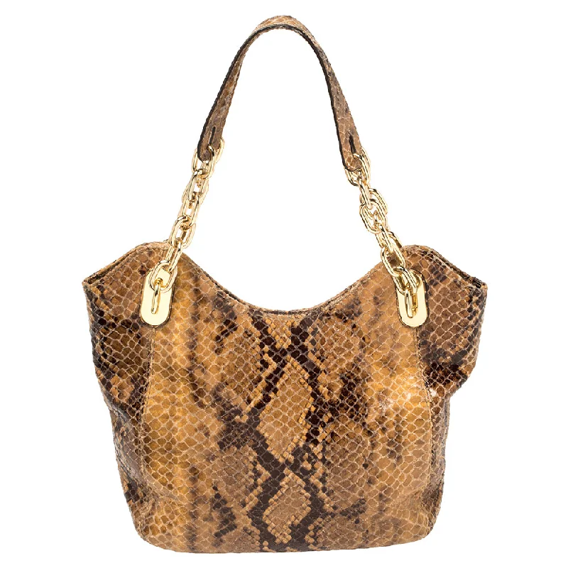 Best-selling designer bags 2025  Brown Snakeskin Effect Leather Lilly Hobo