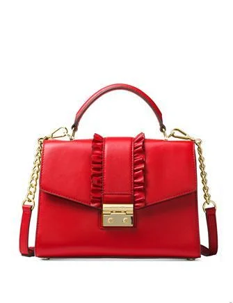 Mini bags for evening out  Michael Michael Kors Sloan Medium Ruffle Top Handle Satchel