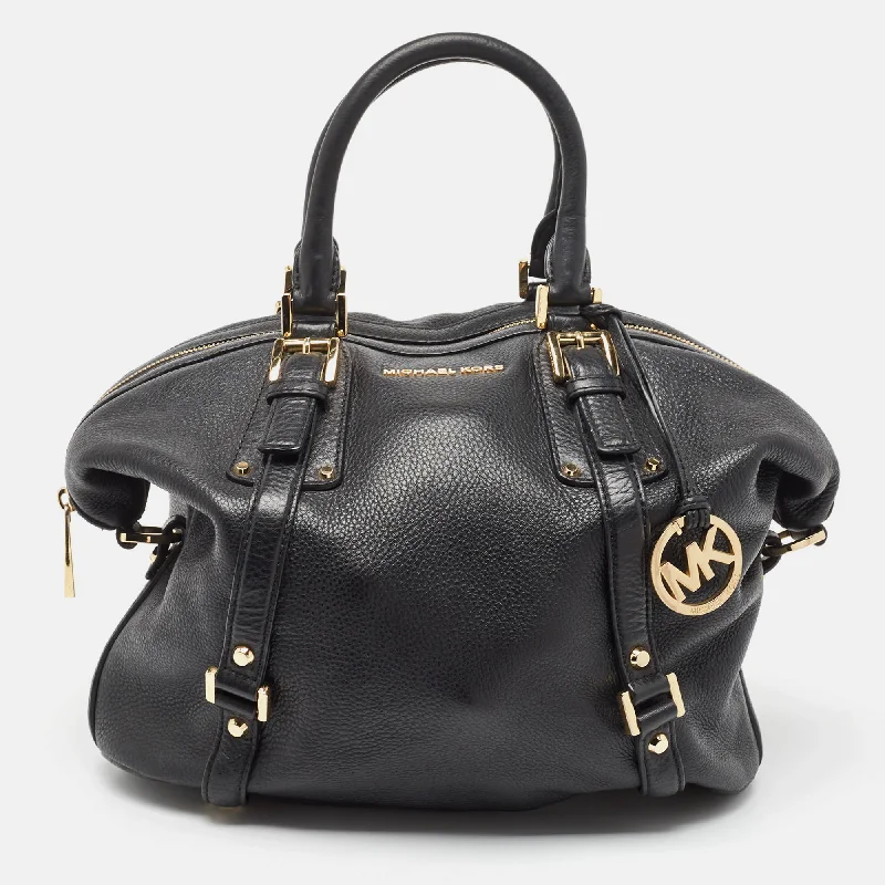 High-end designer bags for men  Black Leather Bedford Satchel
