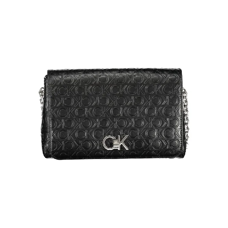 Trendy transparent PVC bags  Calvin Klein Black Polyester Handbag