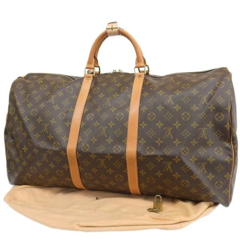 Durable leather bags for daily use LOUIS VUITTON Monogram Keepall 60 Boston Bag Travel M41422 Brown Women's Durable leather bags for daily use LOUIS VUITTON Monogram Keepall 60 Boston Bag Travel M41422 Brown Women's