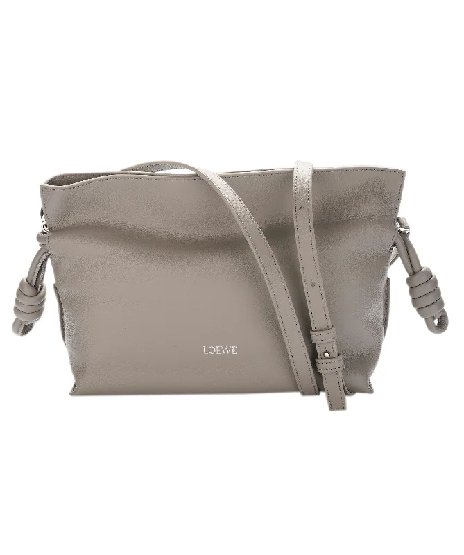 Large capacity travel bags  Loewe Flamenco Mini in Pearl Grey - AJC0858