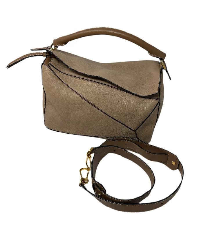 Durable leather bags for daily use  LOEWE Sand Puzzle Bag